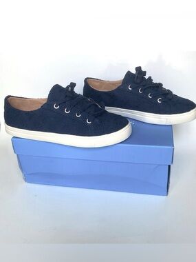 JACK ROGERS Women's Lace Up Eyelet Navy Midnight Sneaker Size 6M Platform